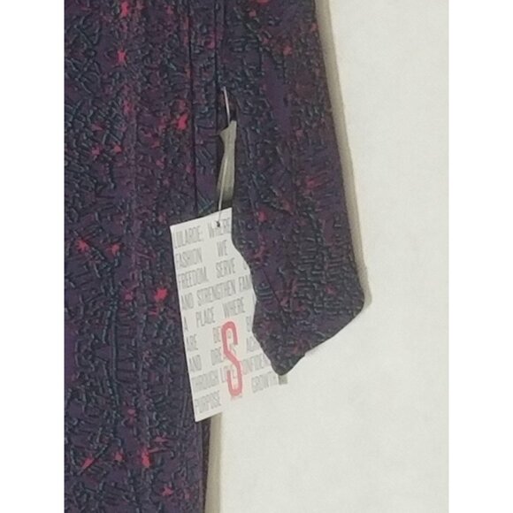 lularoe Irma tunic purple & green polyester blend size s height 29" READ new - Picture 6 of 10